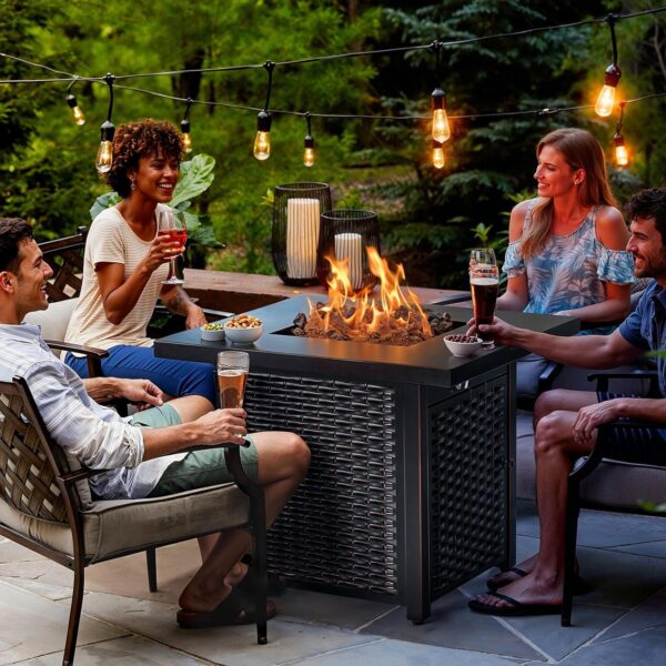 32 Inch Outdoor Propane Fire Pit, 50,000 BTU Steel Fire Table