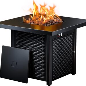 32 Inch Outdoor Propane Fire Pit, 50,000 BTU Steel Fire Table