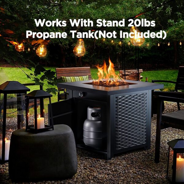 32 Inch Outdoor Propane Fire Pit, 50,000 BTU Steel Fire Table