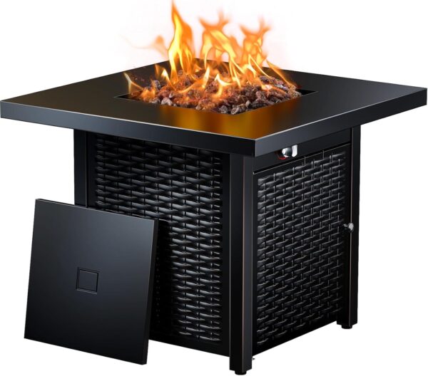 32 Inch Outdoor Propane Fire Pit, 50,000 BTU Steel Fire Table