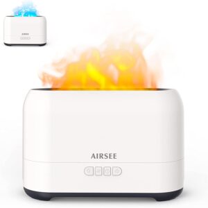 AIRSEE Essential Oil Diffuser with Flame Ice Light