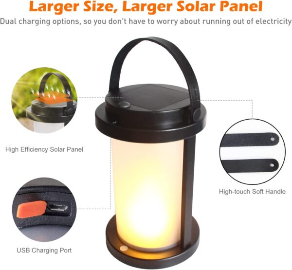AURAXY Outdoor Solar Hanging Lantern