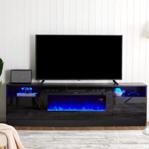Amerlife Fireplace TV Stand with 36" Flame Electric Fireplace