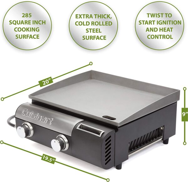 Cuisinart CGG-501 Gourmet Two-Burner Gas Griddle