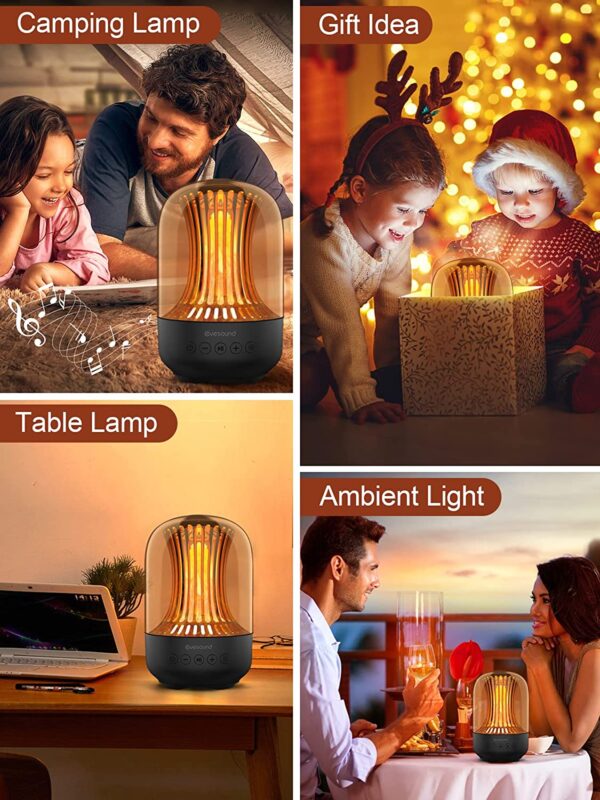 Eyesound Flame Night Light Bluetooth Speaker