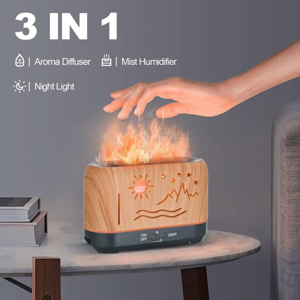 Flame Diffuser Humidifier with 7 Flame Colors