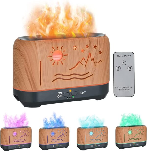 Flame Diffuser Humidifier with 7 Flame Colors