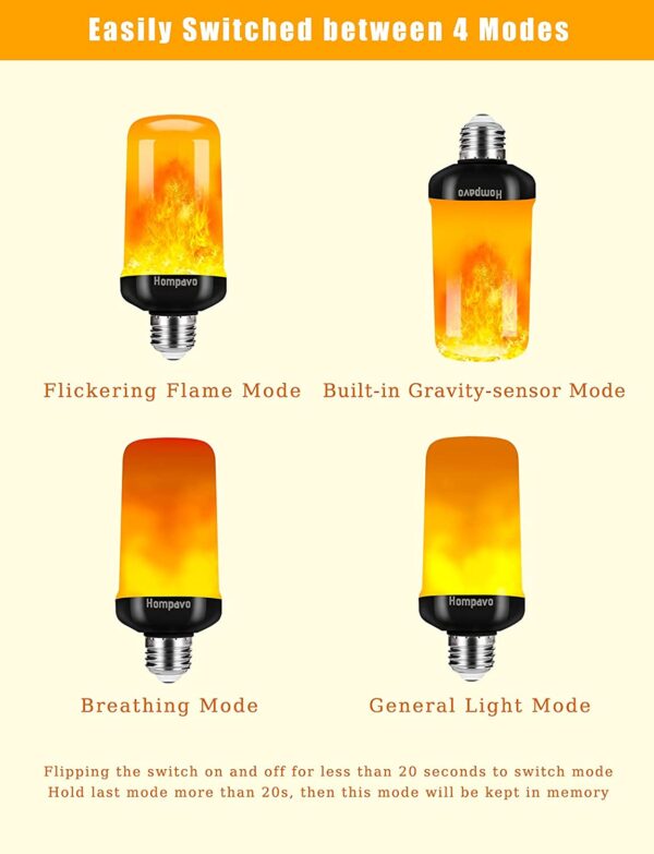 Hompavo LED Flame Light Bulbs