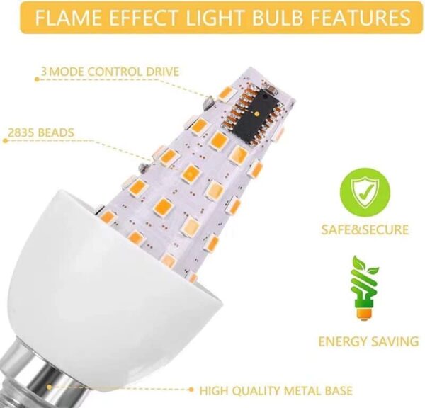 LED Flame Light Bulb E26