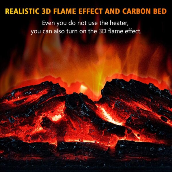 LifePlus 1500W Electric Fireplace Flame Heater