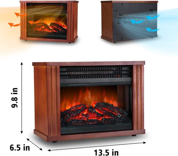 LifePlus 1500W Electric Fireplace Flame Heater