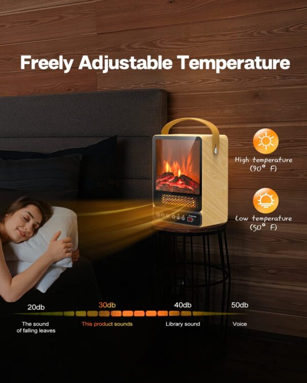 NKEPEN Portable Tabletop Flame Heater
