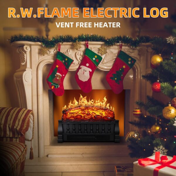 R.W.FLAME Electric Fireplace Log Set Flame Heater