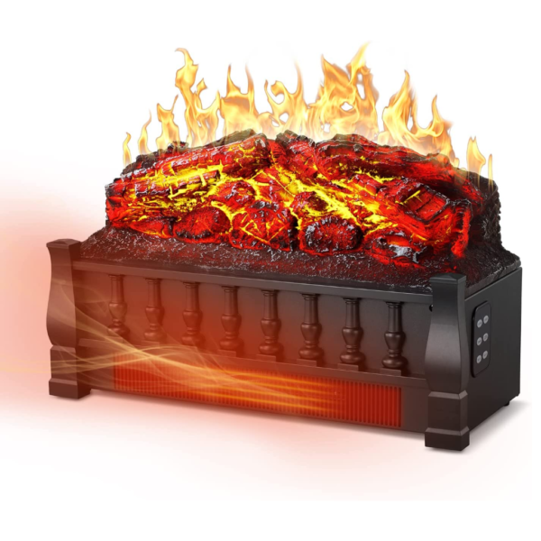 R.W.FLAME Electric Fireplace Log Set Flame Heater