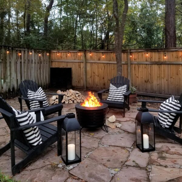 TIKI 25 Inch Stainless Steel Smokeless Fire Pit