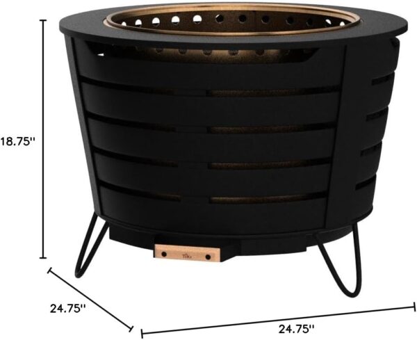 TIKI 25 Inch Stainless Steel Smokeless Fire Pit