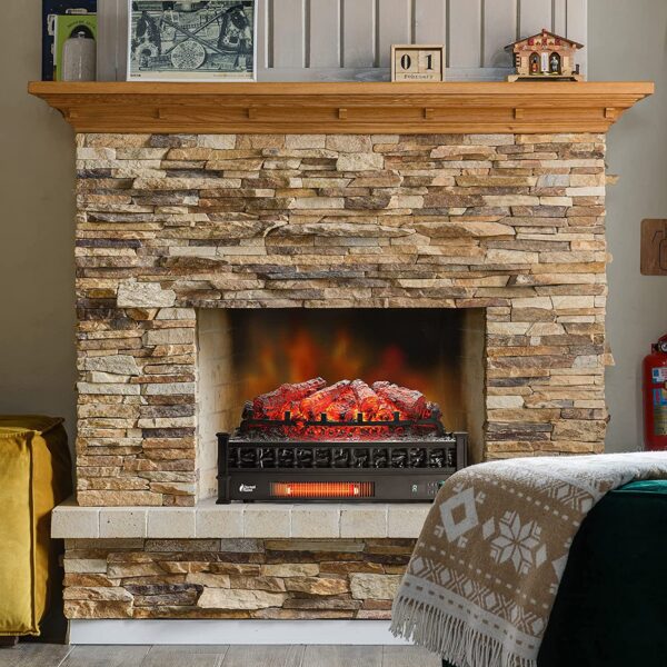 TURBRO Eternal 26-Inch Electric Fireplace Log Flame Heater
