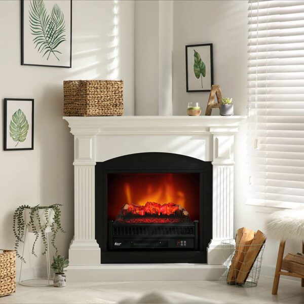 TURBRO Flame Electric Fireplace Log Heater EF23-PB