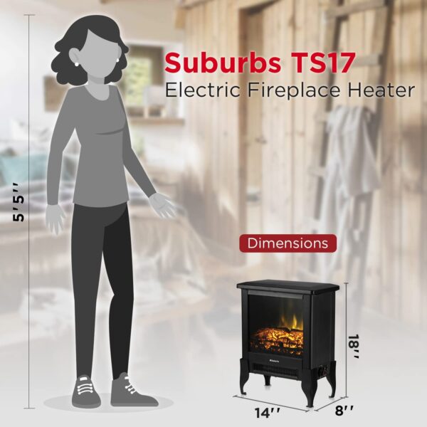 TURBRO Suburbs TS17 Flame Electric Fireplace Stove