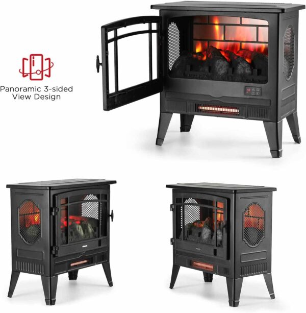 TURBRO Suburbs TS25 Electric Fireplace Infrared Flame Heater