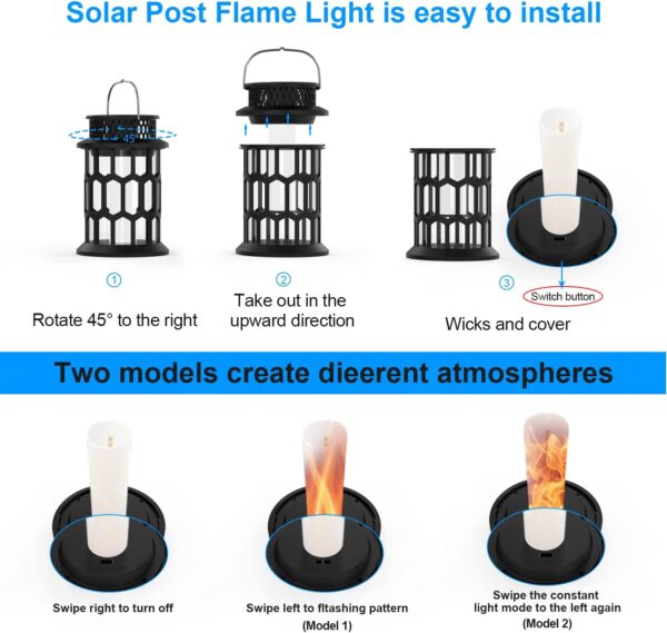Topmante Solar Flickering Flame Lantern