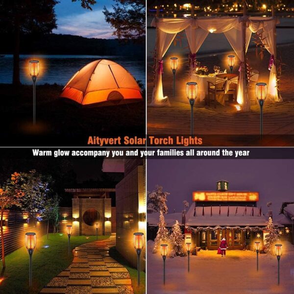 Aityvert Upgraded Larger Solar Torch Lights