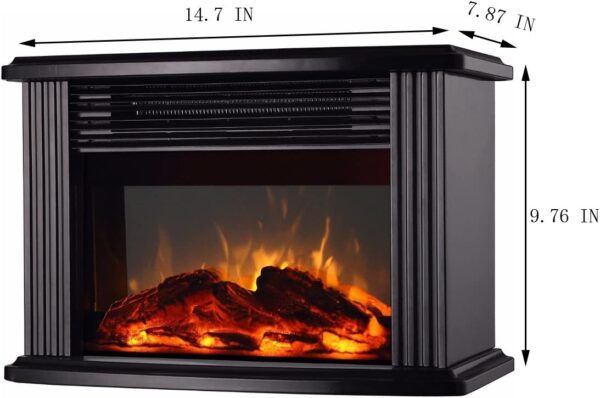 DONYER POWER 1500W Mini Electric Fireplace 1