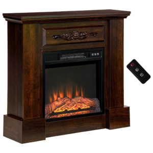 HOMCOM Electric Fireplace Mantel TV Stand