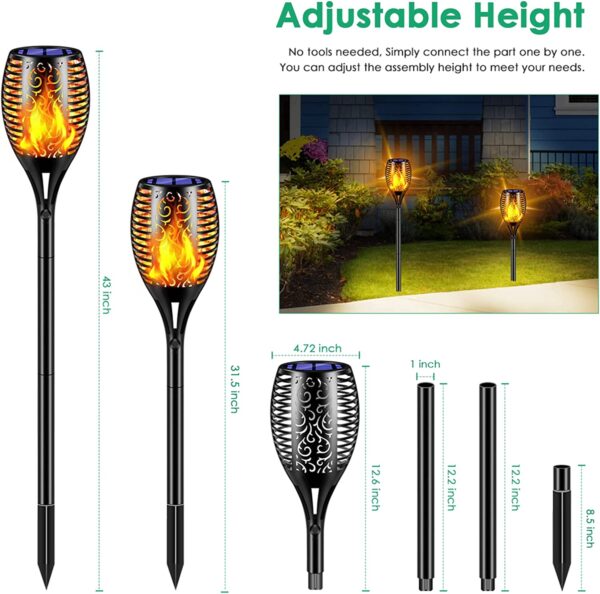 TomCare Solar Outdoor Lights for Garden Patio Yard, 4Pack