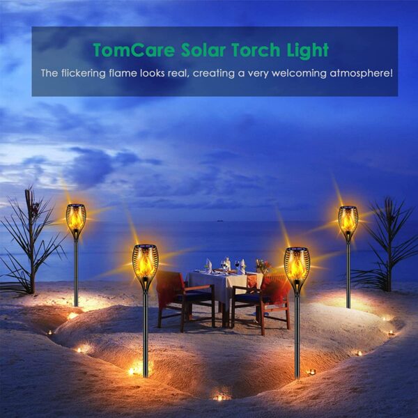TomCare Solar Outdoor Lights for Garden Patio Yard, 4Pack